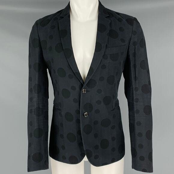 PS by PAUL SMITH Size 40 Black Polka Dot Cotton Viscose Sport Coat - Picture 1 of 11